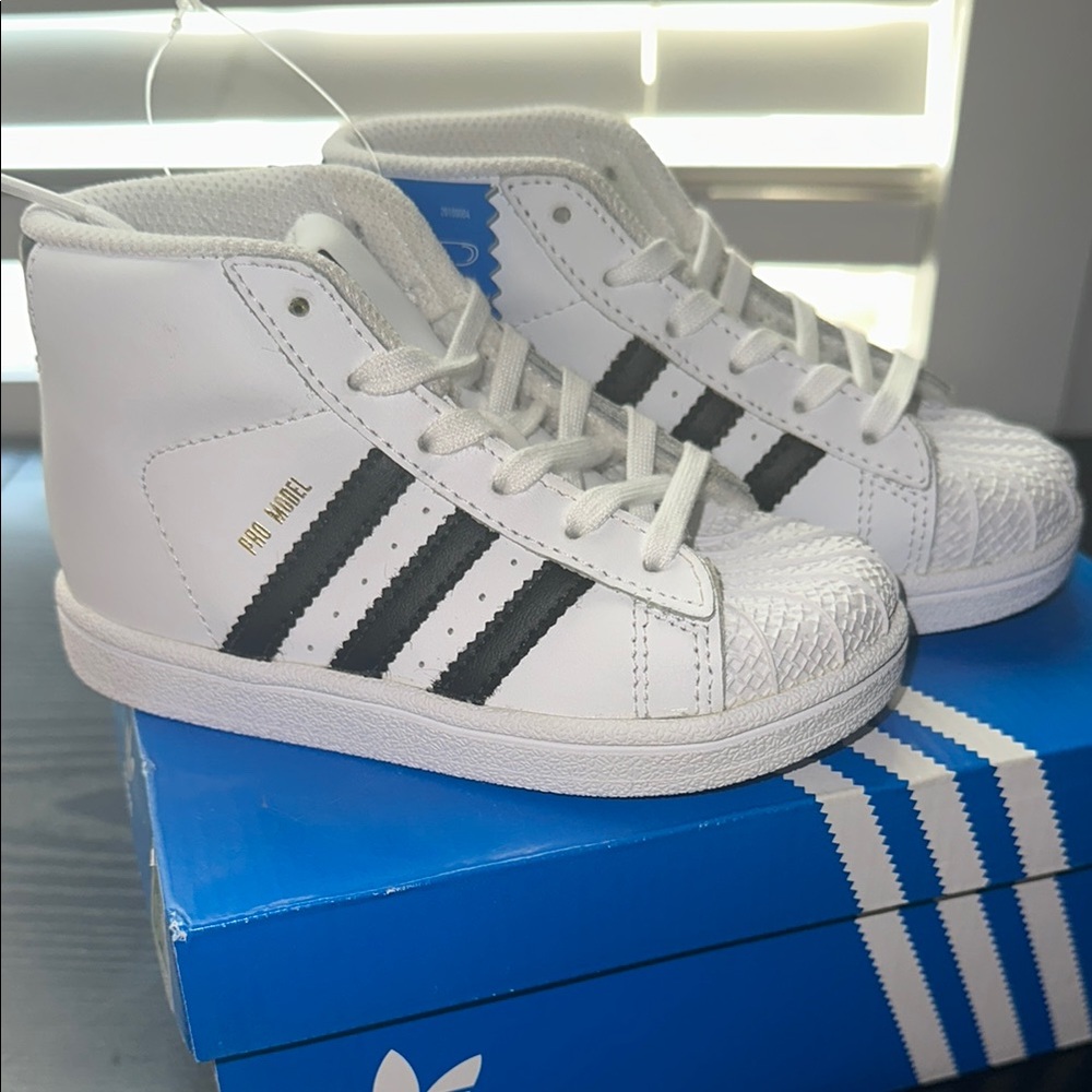 Adidas Pro Model White High-Top Sneakers